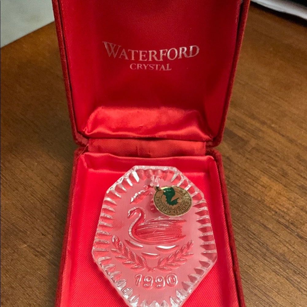 Waterford Crystal Holiday Ornament with Swan Design